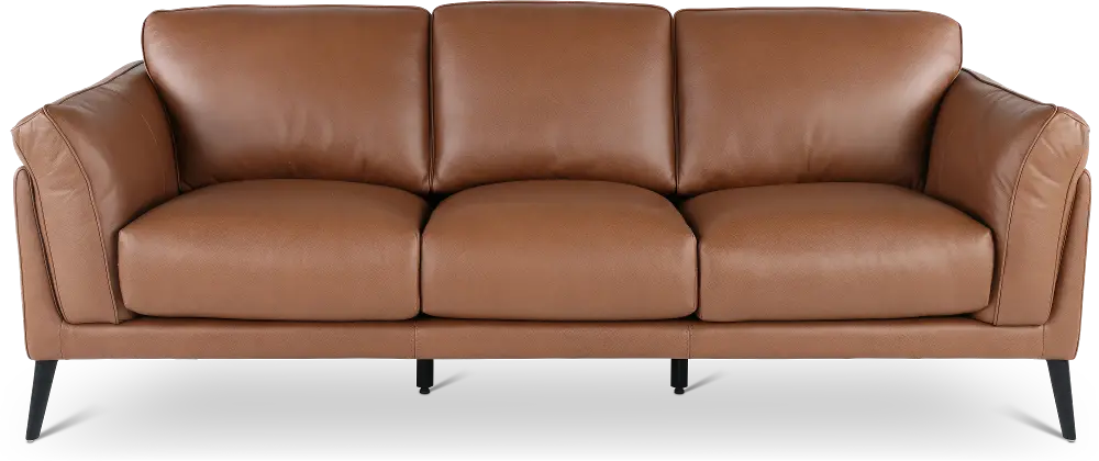 Paris Brown Leather Sofa-1