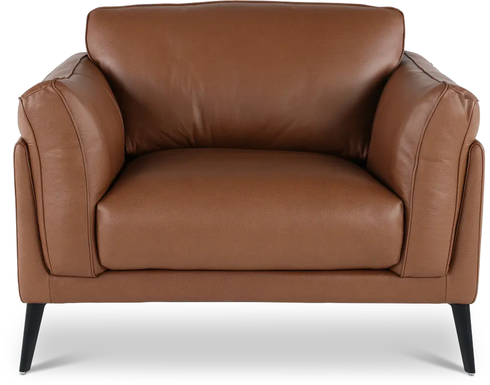 Paris Brown Leather Chair-1