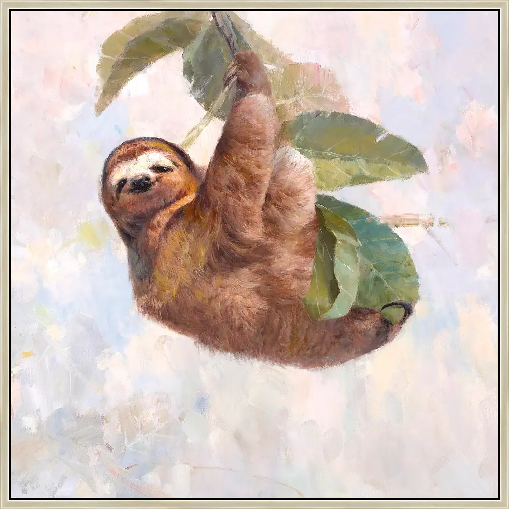 Taking It Slow Sloth Framed Art-1