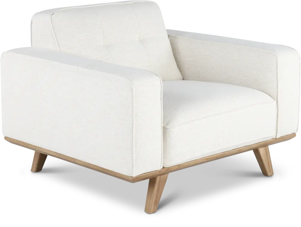 Nomad White Chair with Crypton Home Fabric-1