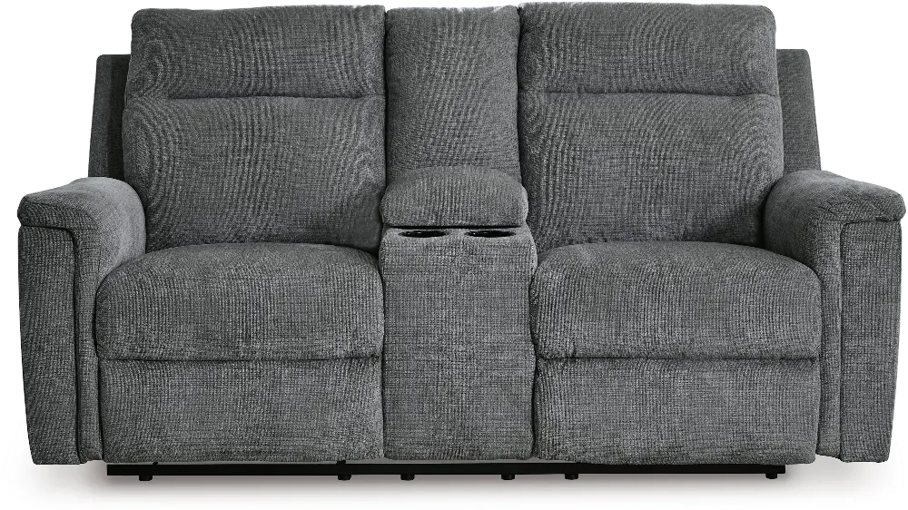 Barnsana Dark Gray Power Reclining Loveseat-1