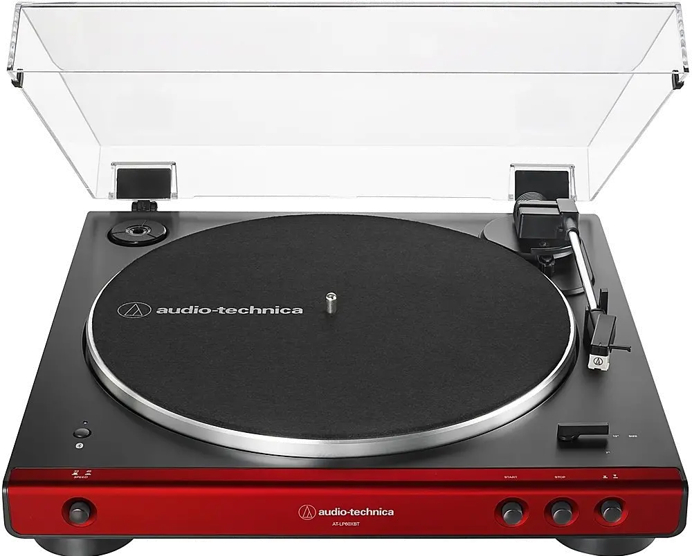 AT-LP60XBT-RD Audio Technica ATLP60X Bluetooth Stereo Turntable - Red/Black-1