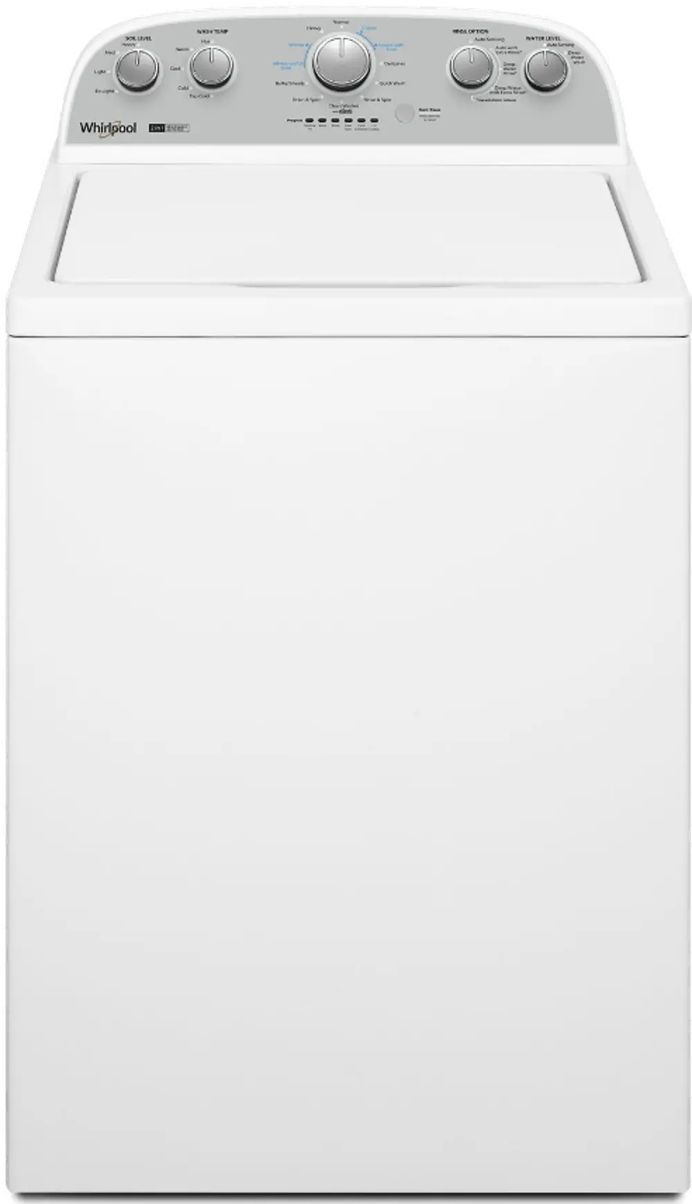 WTW4957PW Whirlpool 3.8 Cu Ft Top Load Washer with 2-in-1 Removable Agitator - White-1