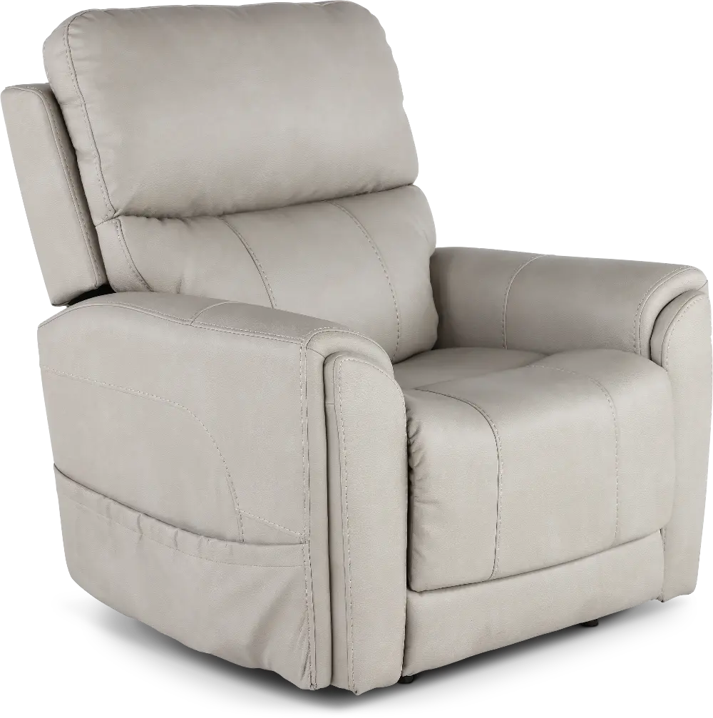 Damon Dove Gray Power Recliner with Heat and Massage-1