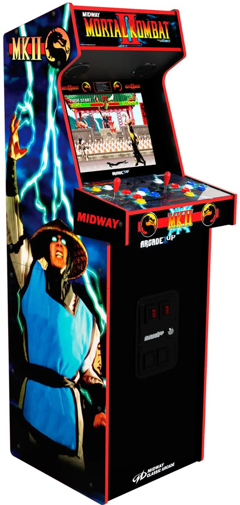 195570019733 Arcade1Up Mortal Kombat II Deluxe Arcade Game-1