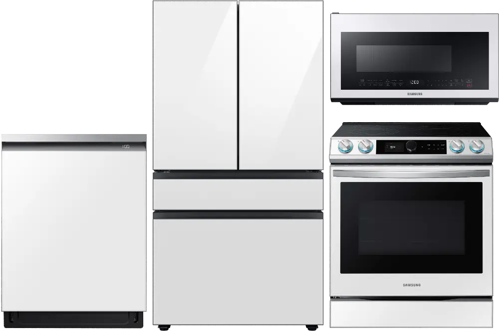 Samsung 4 Piece Electric Kitchen Appliance Package White Glass RC   Samsung 4 Piece Electric Kitchen Appliance Package   White Glass Rcwilley Image1~1000.webp