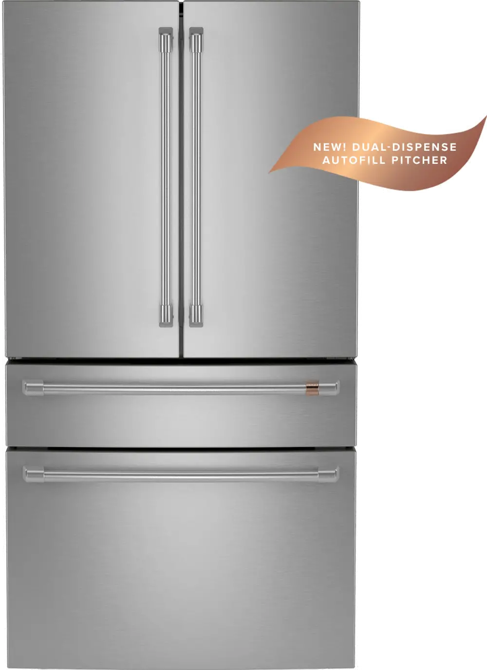 CGE29DP2TS1 GE Cafe 28.7 Cu Ft French Door Refrigerator - Stainless Steel-1