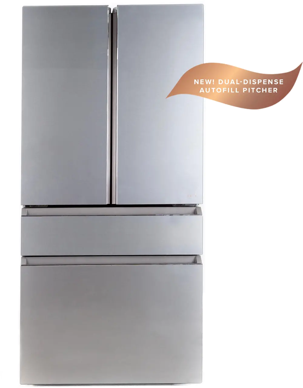 CGE29DM5TS5 GE Cafe 28.7 Cu Ft 4-Door French Door Refrigerator - Platinum Glass-1
