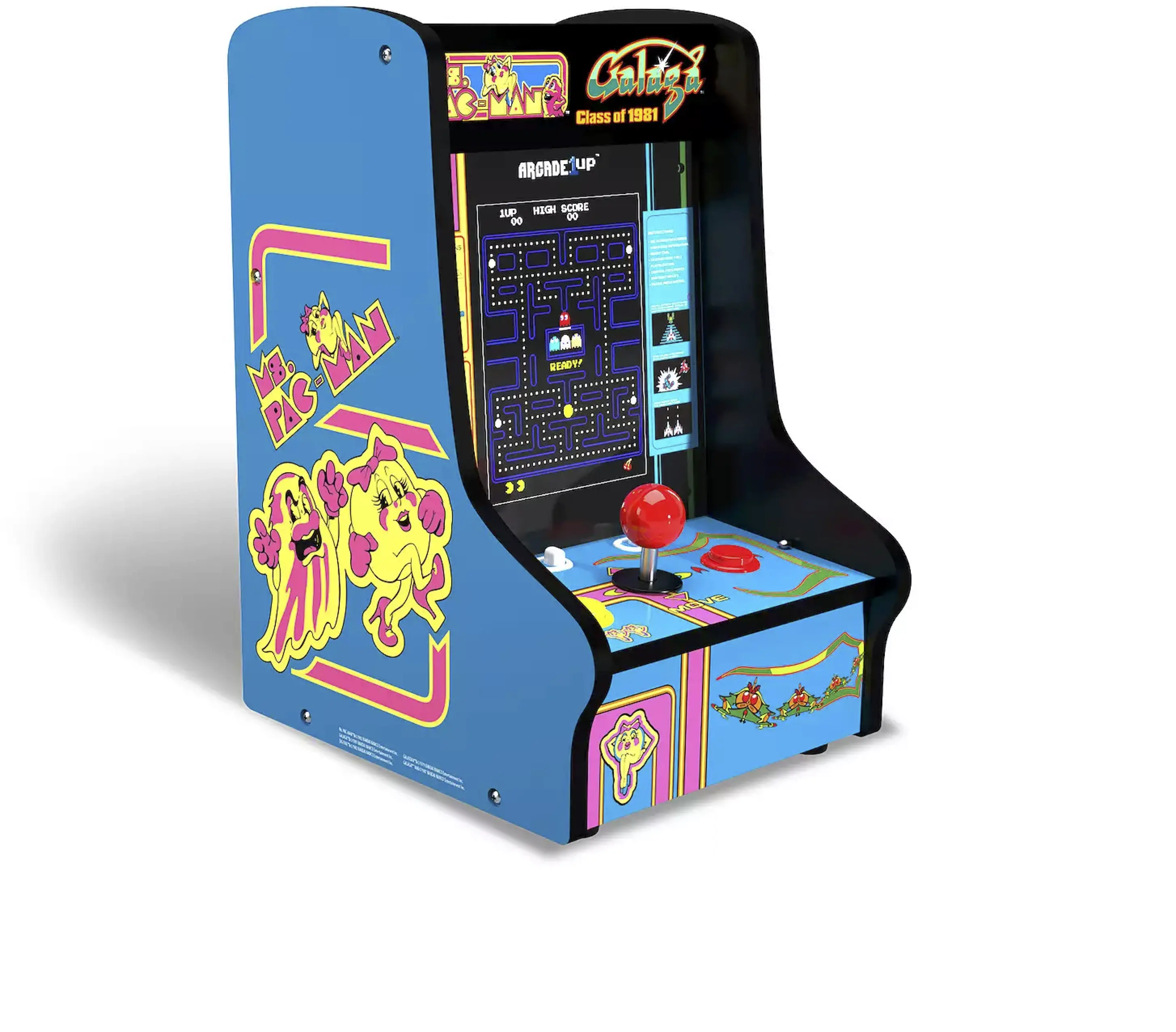 Arcade1Up Ms. Pacman / Galaga Class of 1981 Countercade Arcade 