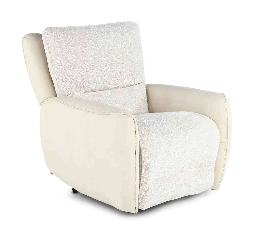 Buffy Eggshell & Cream Power Recliner-1