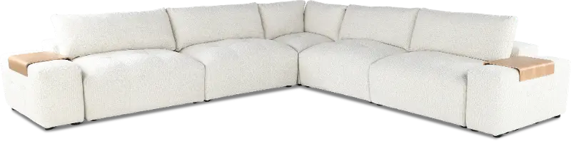 Preston Pearl White Modular 7 Piece Sectional