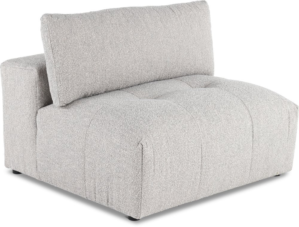 Preston Pearl White Modular Armless Chair