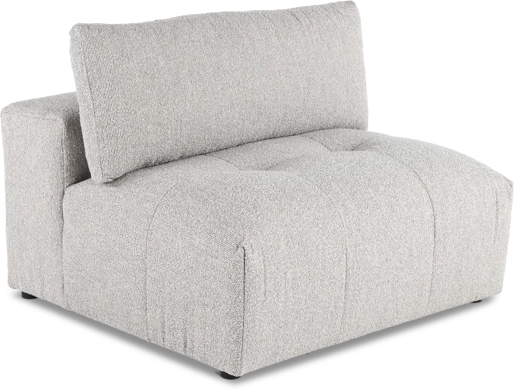 Preston Pearl White Modular Armless Chair-1