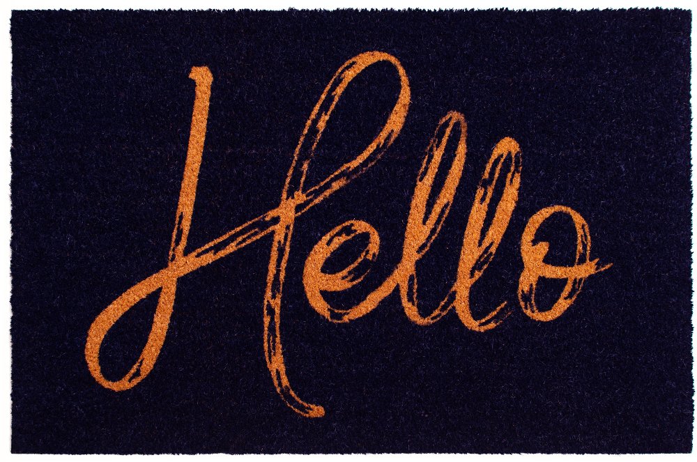 Canty Hello Black Doormat