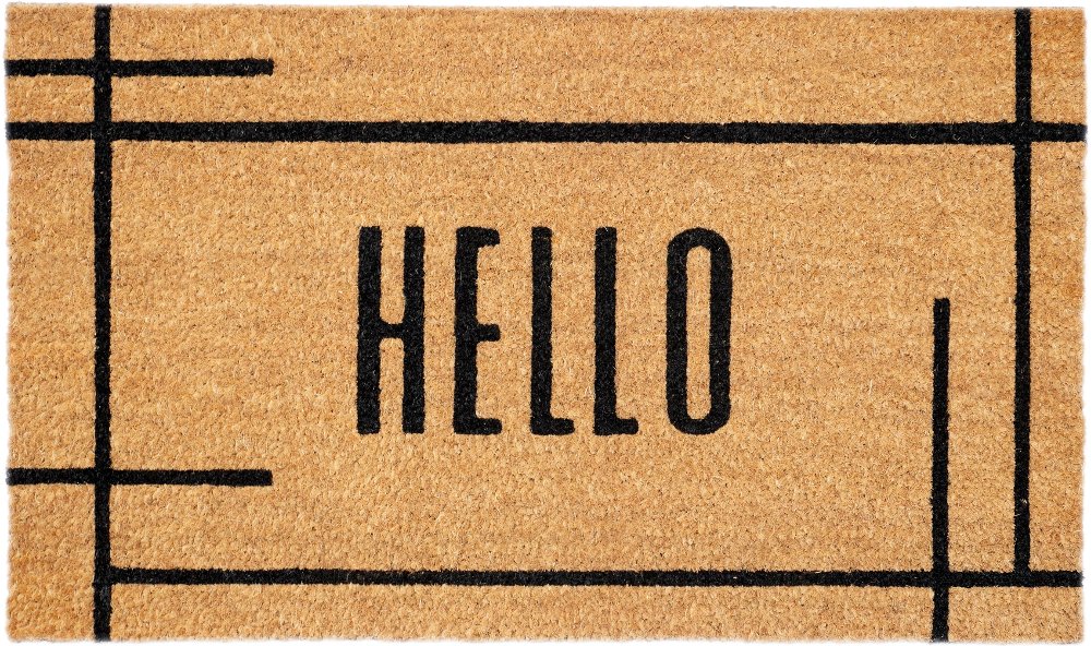 Modern Natural Hello Doormat