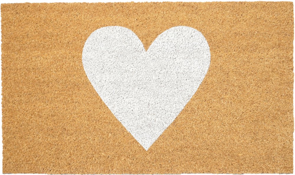 White Heart Doormat