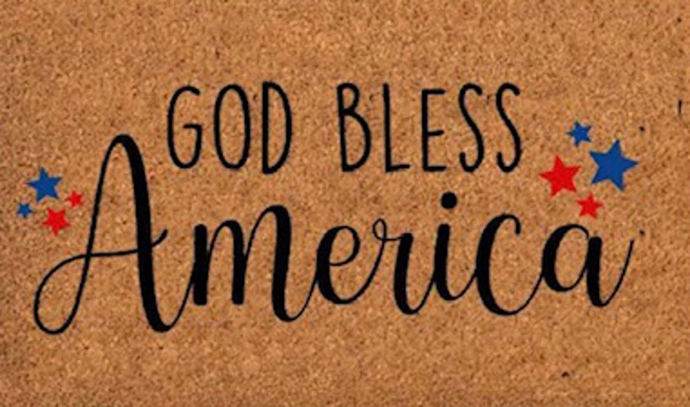 God Bless America Doormat