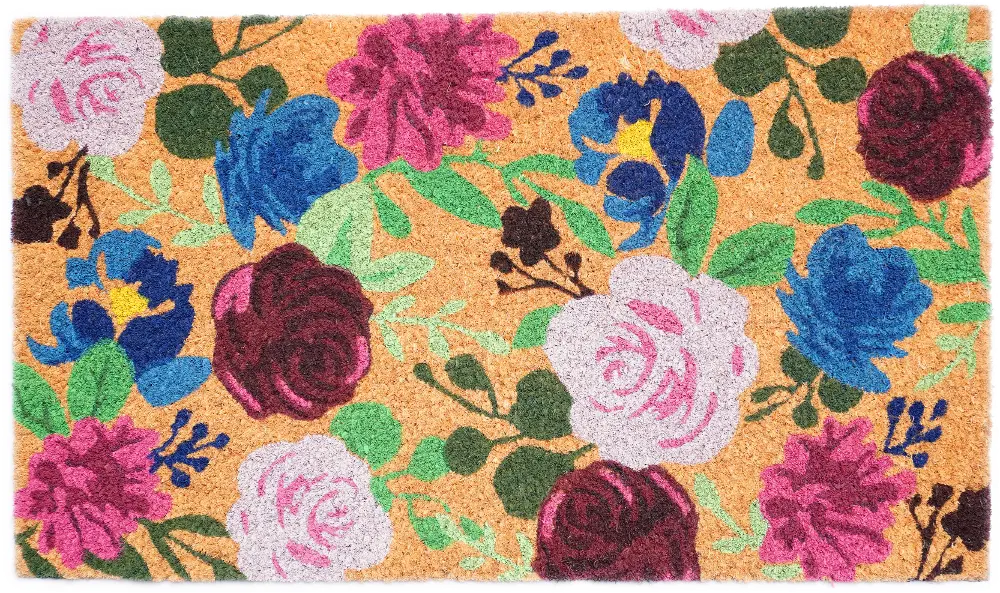 107342436 Boho Flowers Doormat-1