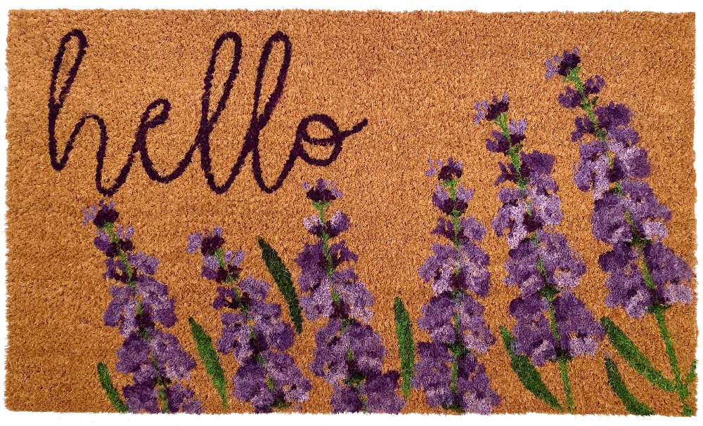 Lavender Hello Doormat