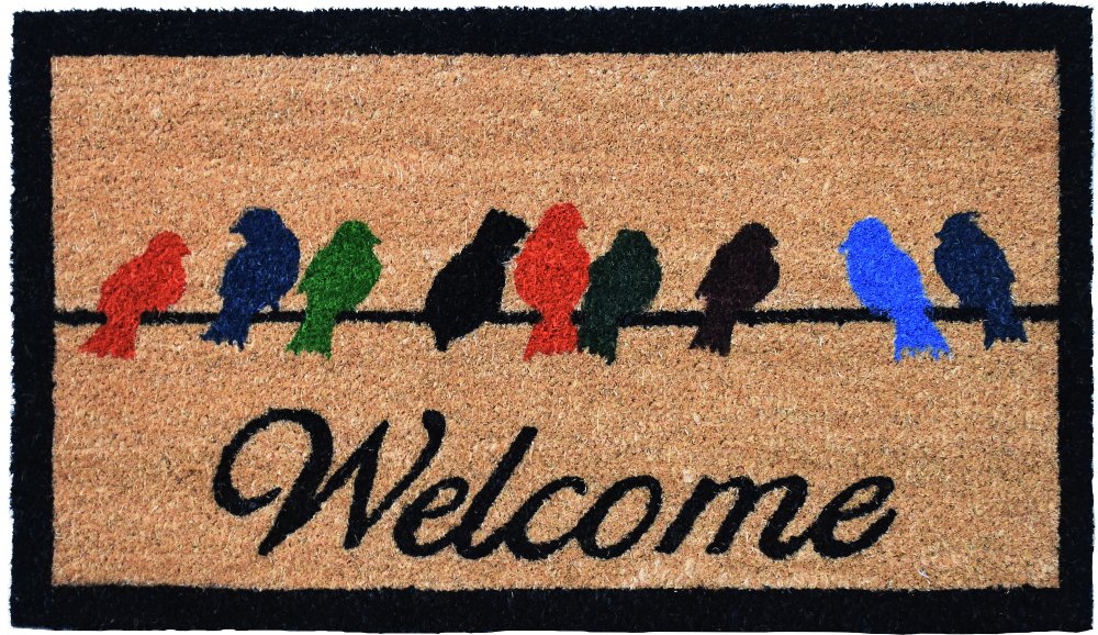 Birds on a Wire Doormat