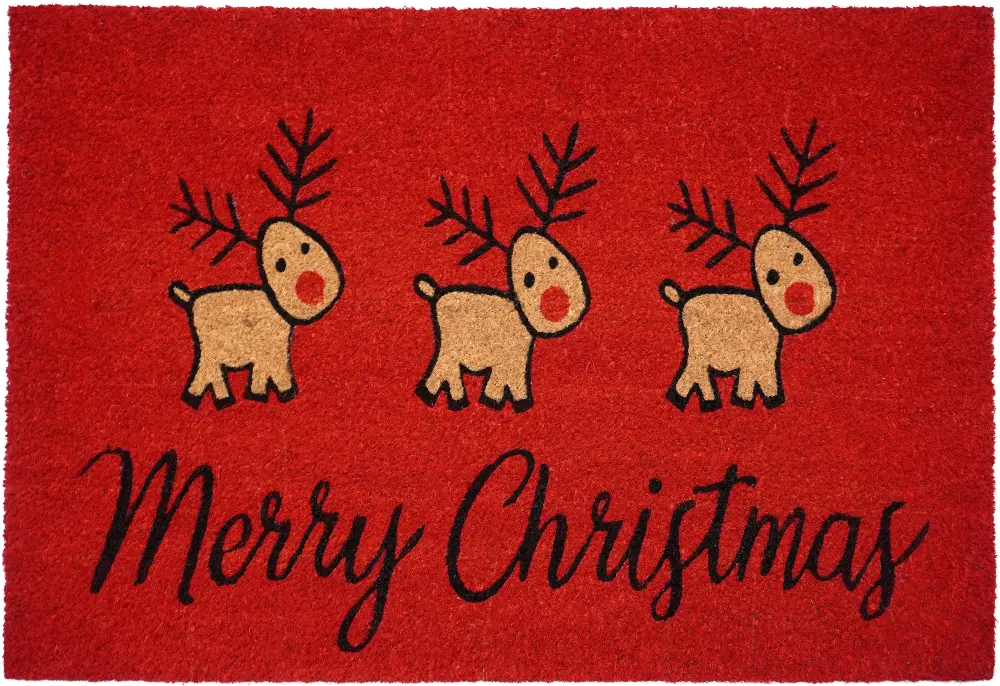 107311729 Merry Christmas Deer Doormat-1