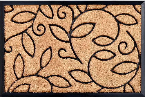 Fleur De Lis Rubber Doormat, RC Willey