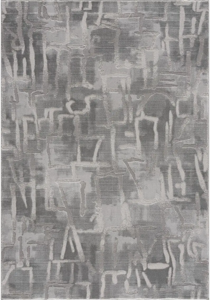 Abington 5 x 8 Abstract Gray Area Rug