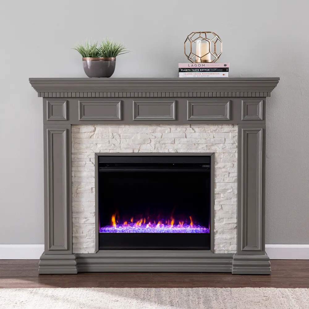 FC1095959 Dakesbury Gray Color Changing Fireplace-1