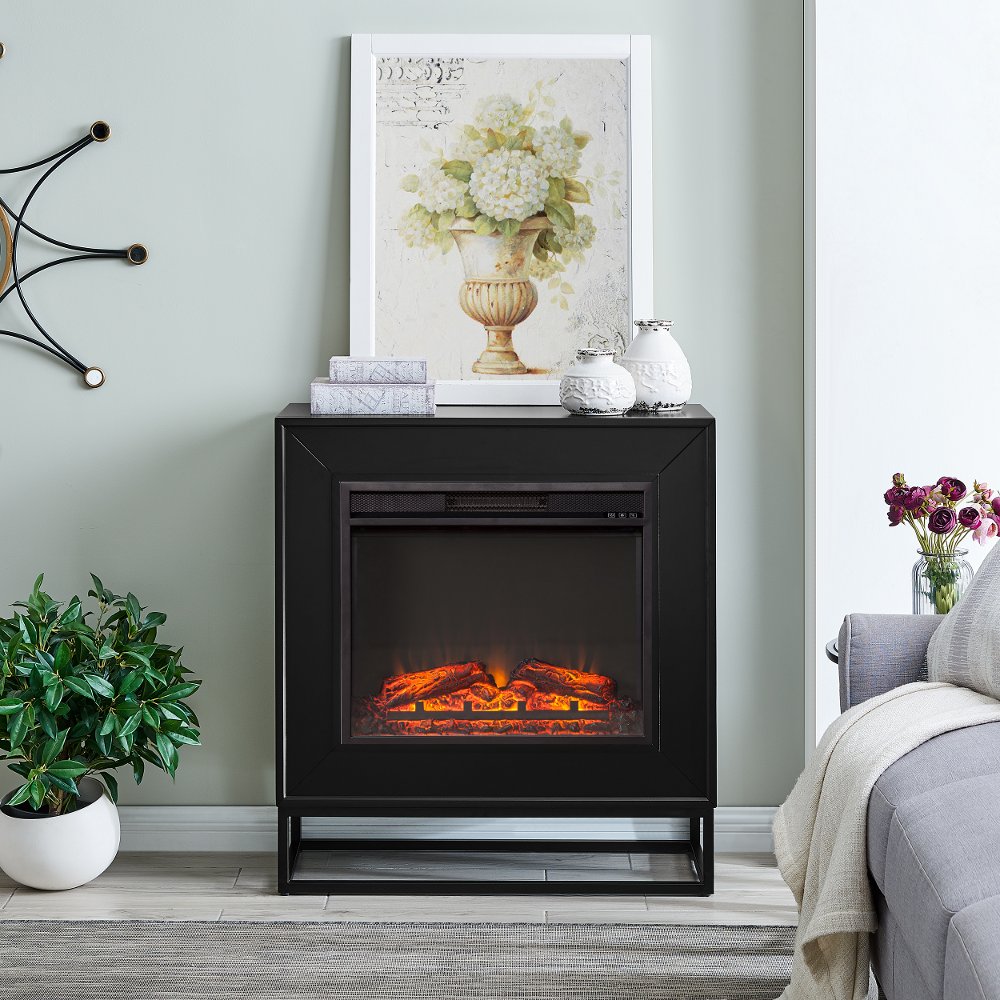 Frescan Black Electric Fireplace