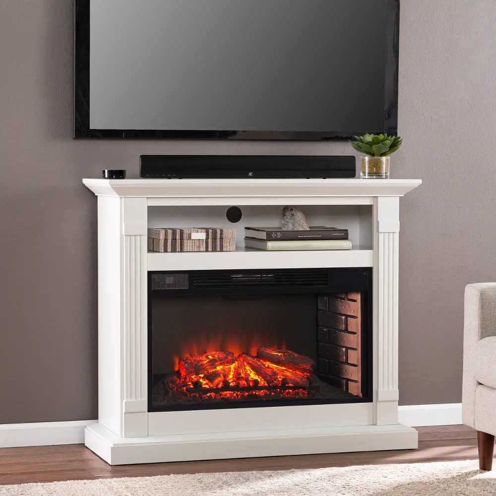 FE1154459 Willarton Gray Widescreen Electric Fireplace Mantel-1