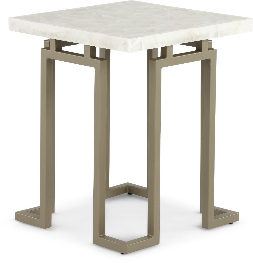 Manhattan Onyx and Gold End Table