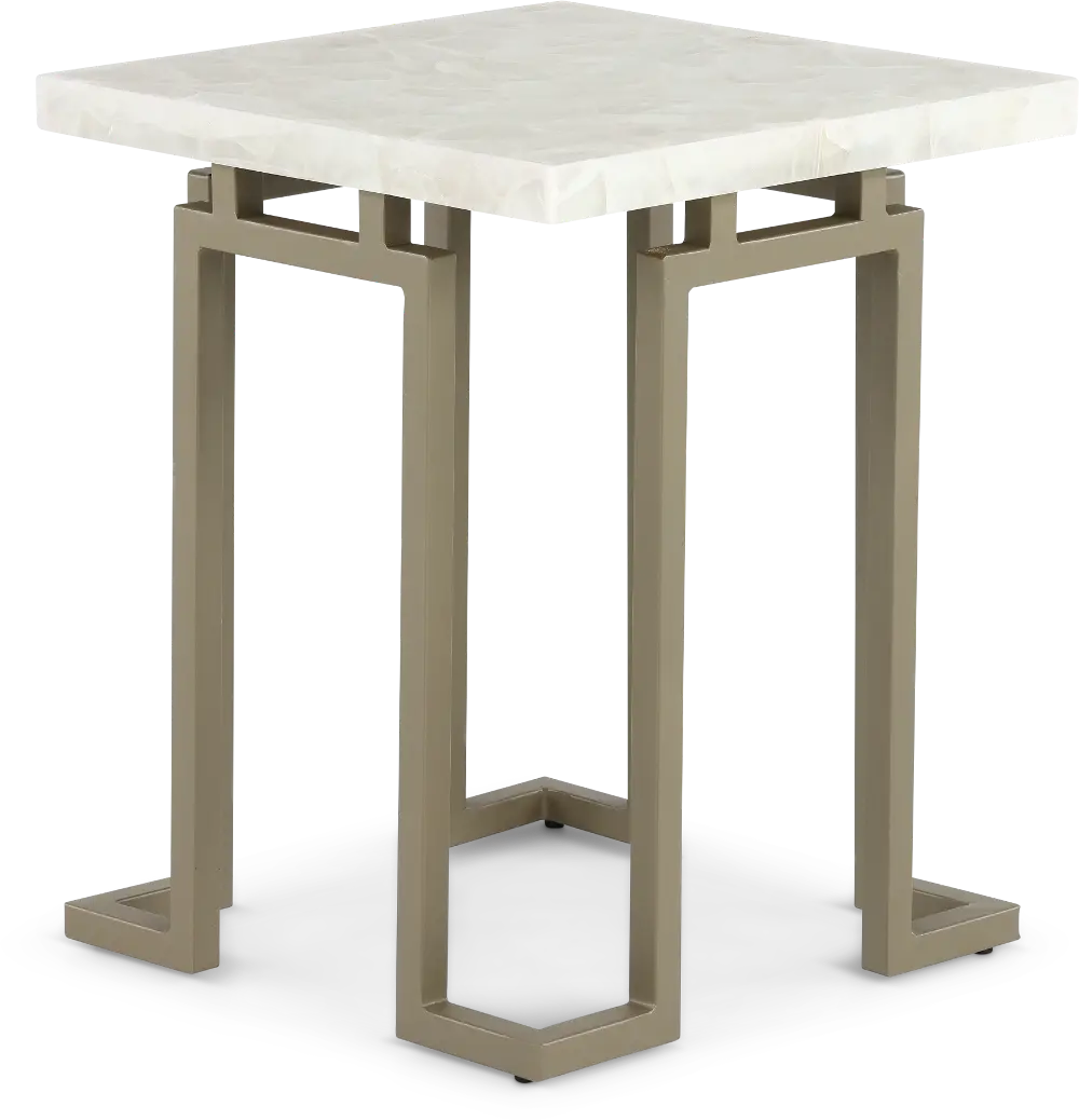 Manhattan Onyx and Gold End Table-1