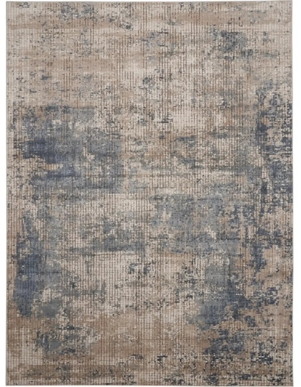 Quarry 9 x 12 Blue and Beige Area Rug-1