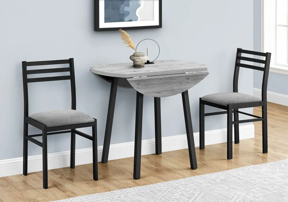 Hadley Gray 3 Piece Dining Set-2