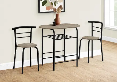 Avery Taupe and Black 3 Piece Dining Set RC Willey