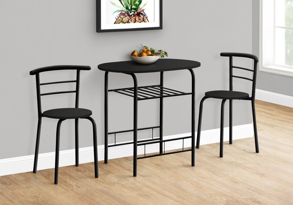 113395175 Avery Black 3 Piece Dining Set sku 113395175