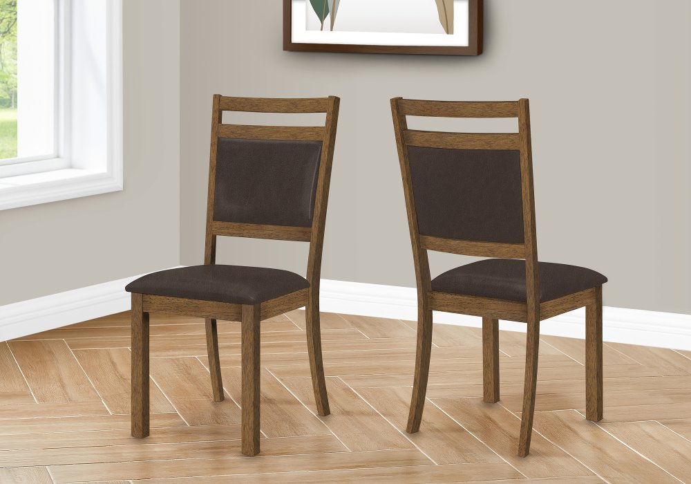 113395264 Malina Walnut Brown Dining Chair, Set of 2 sku 113395264