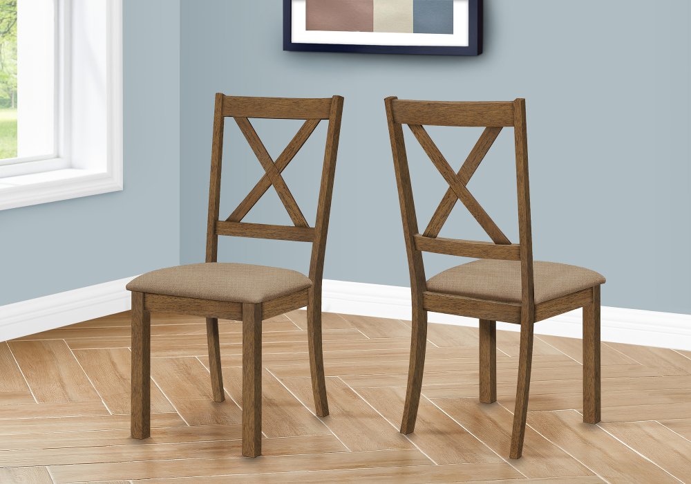 113395272 Malina Walnut Brown Dining Chair, Set of 2 sku 113395272