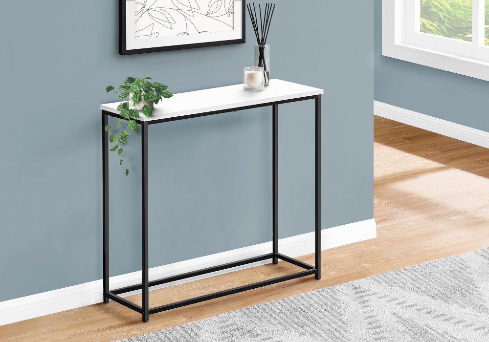 Blaine White and Black Console Table