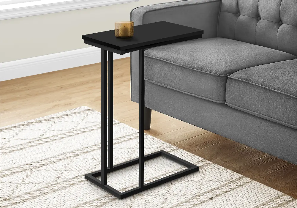 Eliza Black Contemporary Accent Table-1