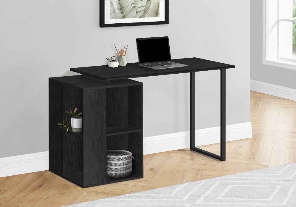 113395973 Phineas Black 55-Inch Home Office Desk sku 113395973