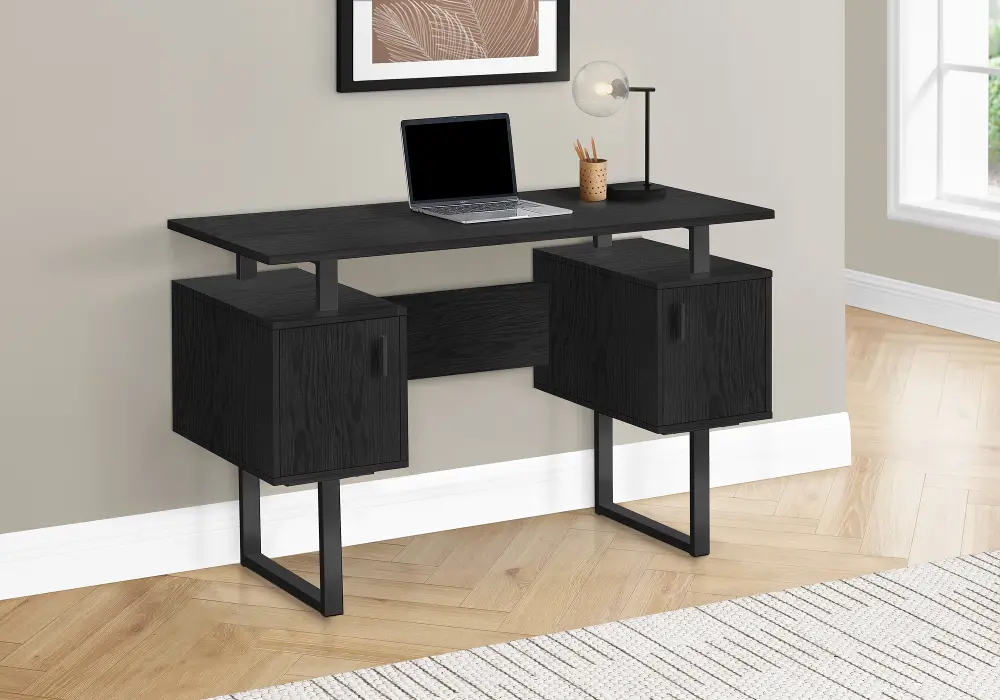 Billie Black 48-Inch Modern Office Desk-1