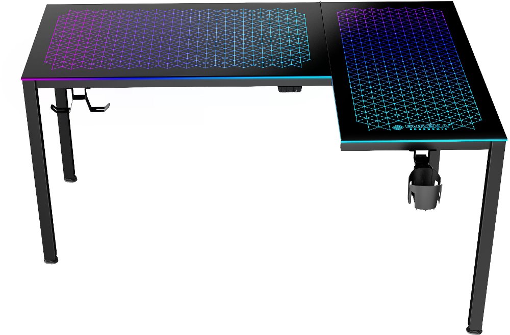 Spectrum Black L Shaped Gaming Desk