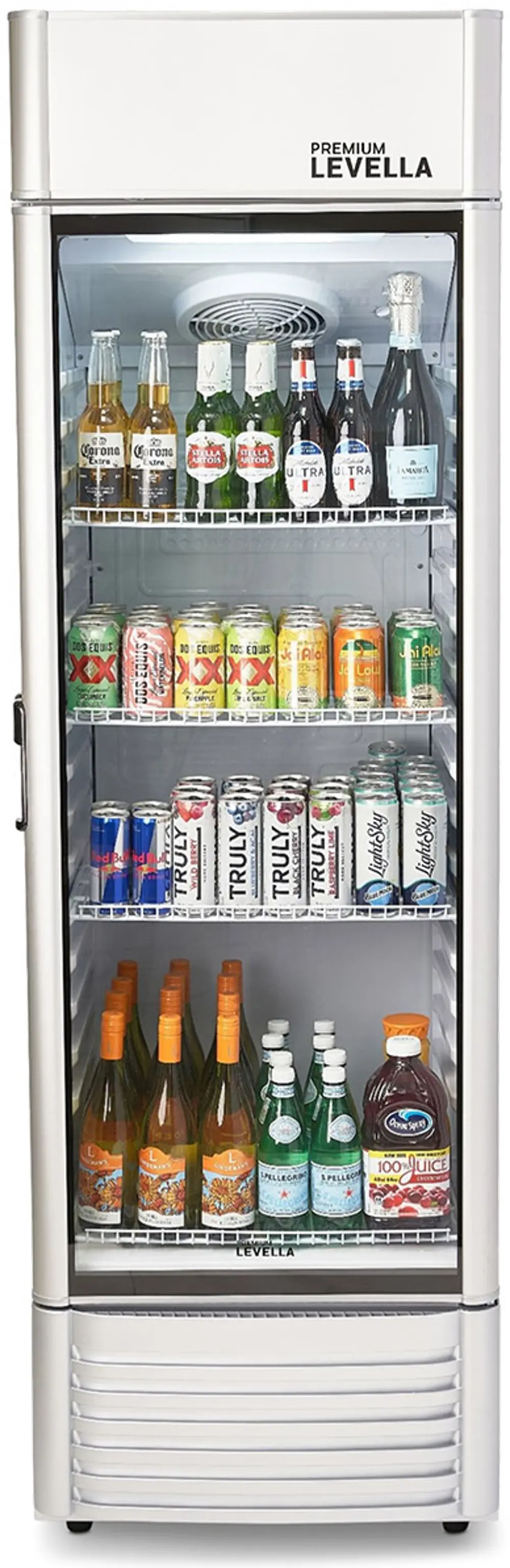 Levella 12.5 Cu Ft Display Beverage Refrigerator - Silver-1