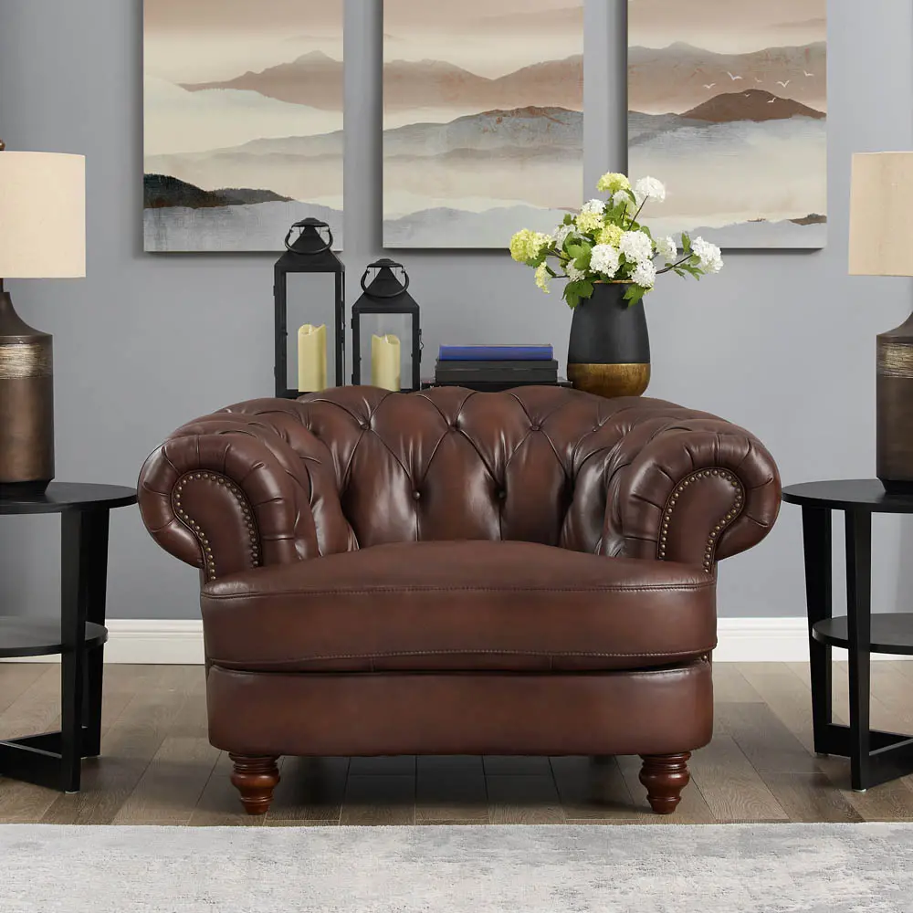 Rc willey leather discount chair