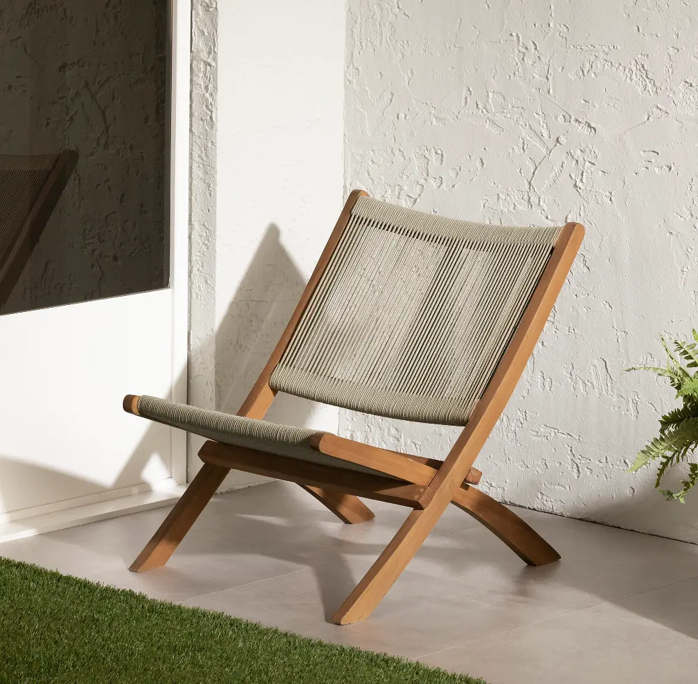 15183 Agave Beige Natural Wood Lounge Chair - South Shore-1