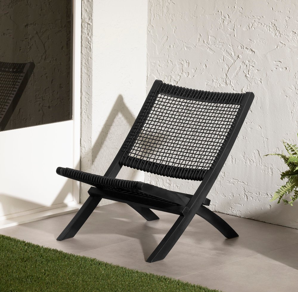 Agave Black Wood Lounge Chair - South Shore