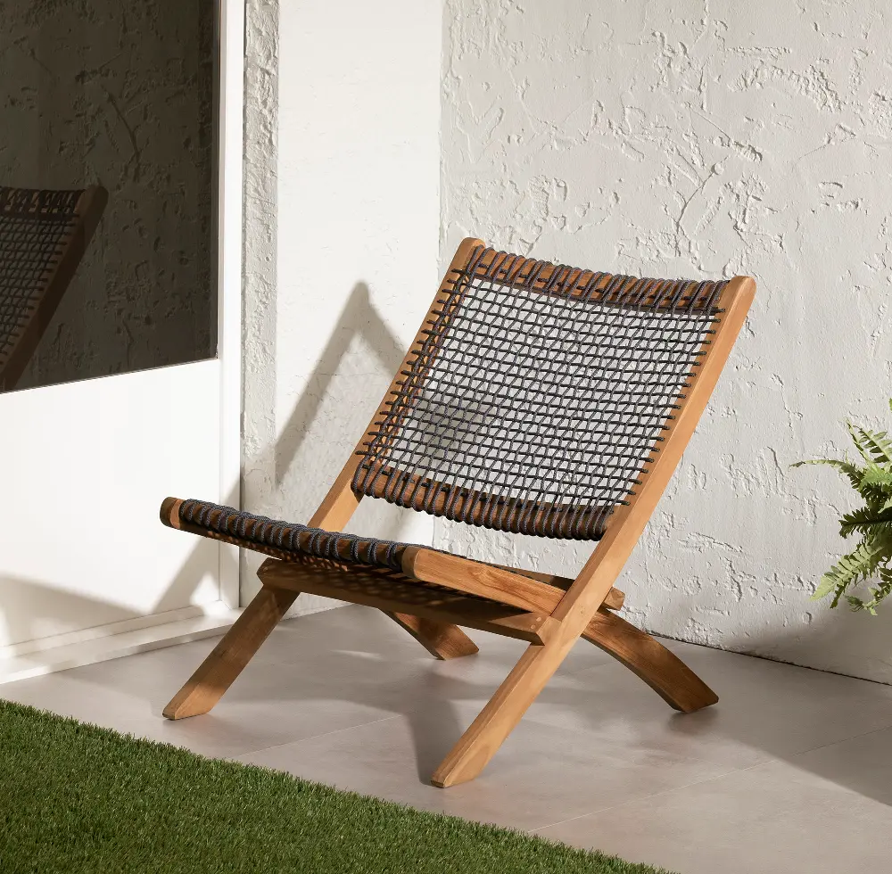 15186 Agave Gray Natural Wood Lounge Chair - South Shore-1