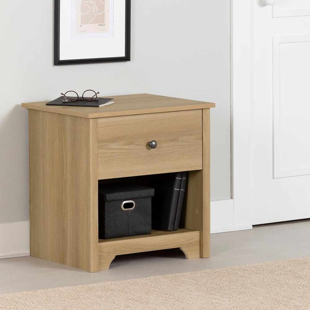 Vito Natural Ash 1-Drawer Nightstand