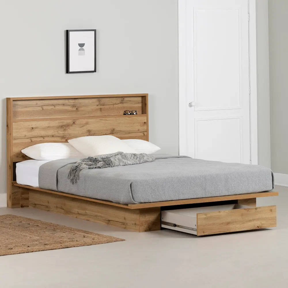 15733 Musano Oak Full/Queen Bed with Headboard-1